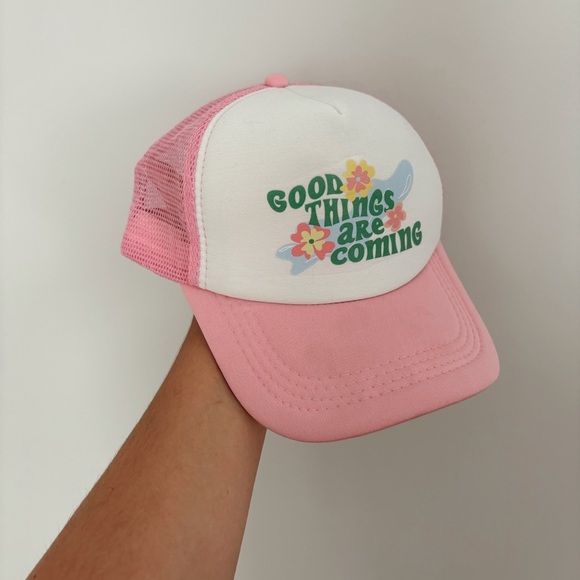 Accessories - unbranded “good things are coming” trucker hat